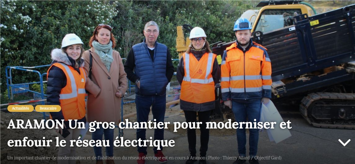 ARAMON : Un gros chantier pour moderniser et enfouir le réseau électrique